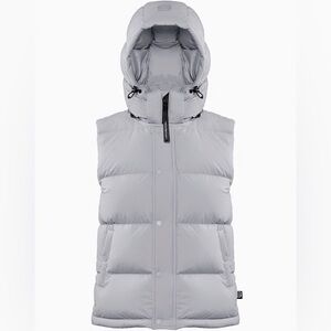 Aritzia grey super puff vest